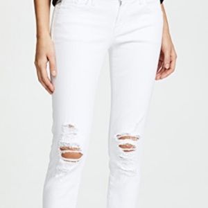 J Brand white stretch jeans